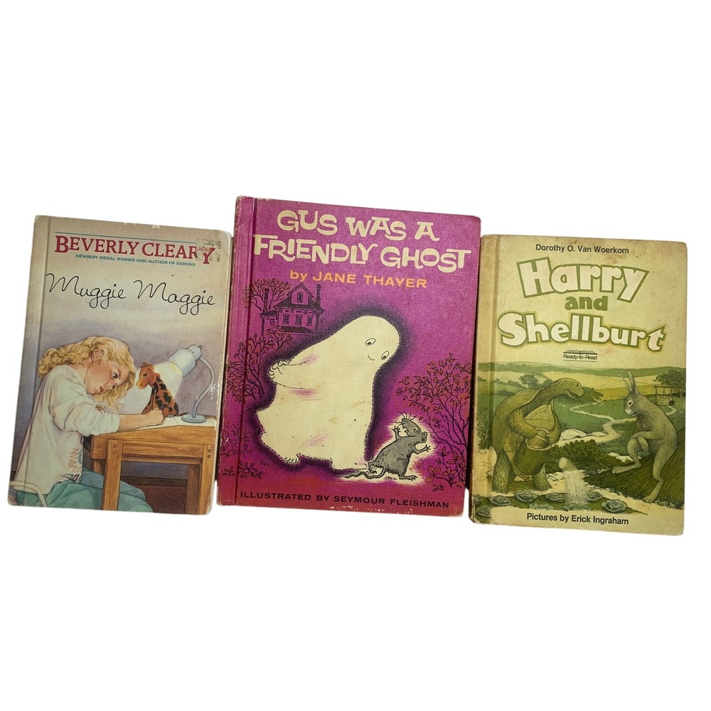 Vintage‎ Weekly Reader Books Beverly Cleary/Gus Friendly Ghost/Harry & Shellburt